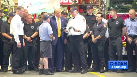 GREAT MOMENT: Trump Delivers Pizza To NYC Firefighters