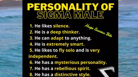 Personality of sigma male ......