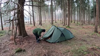 Manipulating the door to the tent 22nd Jan 2023