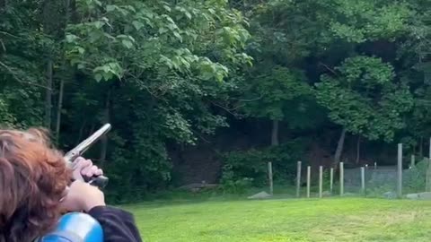 Skeet Shooting With A Paintball Gun