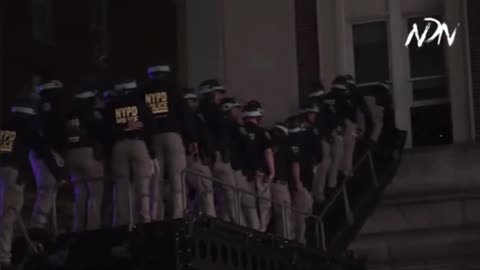 Police Stage For A Raid At Columbia NYC