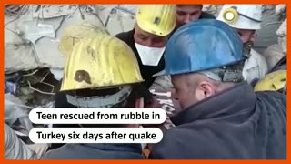 Trapped teen rescued six days after quake in Turkey