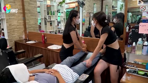 Why is this barber shop so comfortable? - Full body massage for deep sleep