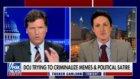 Tucker covers court case of the man Biden's administration is trying to jail for sharing memes