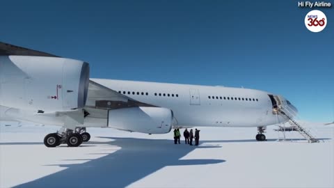 Plane Lands In Antarctica