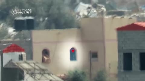 Palestinian resistance sniper targeting an Israeli soldier