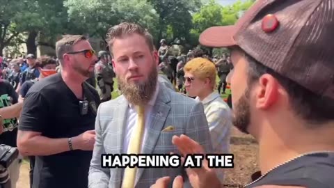 Owen Shroyer Engages Entire Crowd At Massive Anti-Israel Protest.
