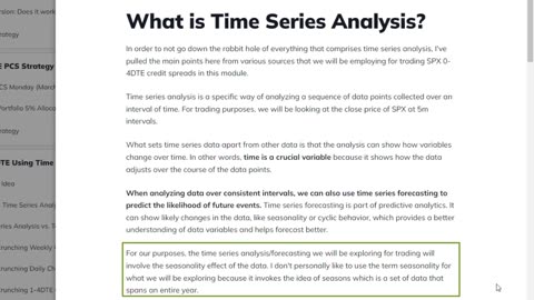 Time Series Forecasting for SPX Weekly Options Trading