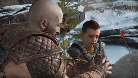 God of War (2018) Atreus and Kratos kill a deer and get ambushed