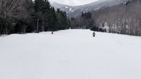 Kids jumping at Cannon mountain NH