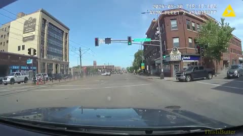 Dashcam shows police chase as suspects drive wrong way, mount light rail tracks