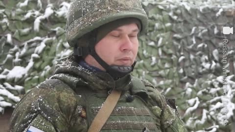 Russian serviceman about combat training