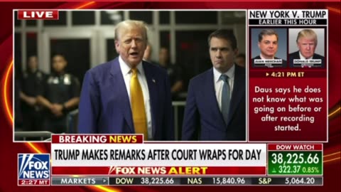 President Trump makes statement after a full day of court. 5/02/2024