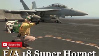 F-18 Super Hornet Takeoff from Aircraft Carrier