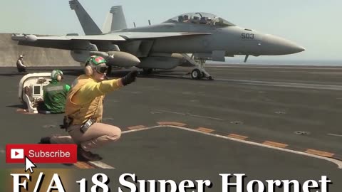 F-18 Super Hornet Takeoff from Aircraft Carrier