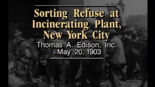 Sorting refuse at incinerating plant, New York City