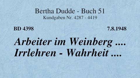 BD 4398 - ARBEITER IM WEINBERG .... IRRLEHREN - WAHRHEIT ....
