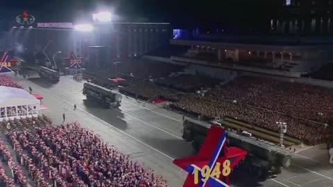 North Korea military parade rare Videos Kim Jong Un addresses