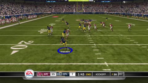 Madden NFL 11 PS3 Gameplay Arizona Cardinals vs St.Louis Rams