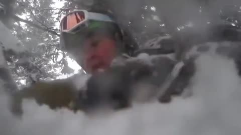 Video from the body camera of one of the Russians who was caught in an avalanche.