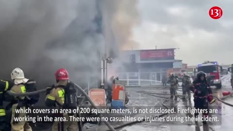 The building materials market is on fire in Moscow - a large number of firefighters were involved