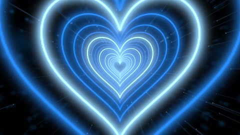 795. Color Changing Heart Tunnel Neon Lights Background Effect Heart