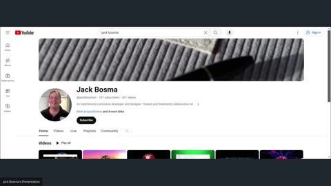 https://www.youtube.com/@jackbbosma1 AND https://www.youtube.com/@jackbbosma