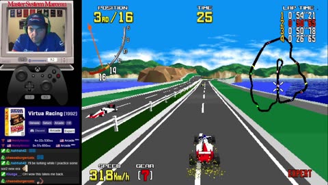 Virtua Racing [Arcade] PBs for Beginner, Medium & Expert [Full Playthrough]