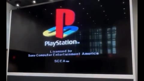 Playstation One intro on giant screen