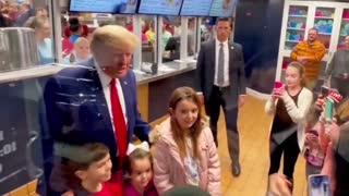 Donald Trump visits Supporter at Waffle Center " Who wrote her a Letter asking