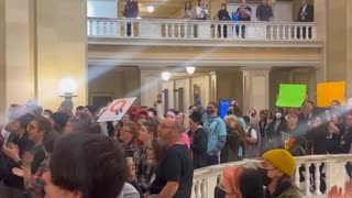 Trans Lives Matter Storm Oklahoma Capitol.