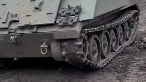 A Belgian M113A1-B armored personnel carrier of the AFU somewhere in the DNR.