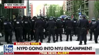 NYPD going into NYU encampment