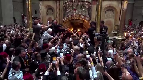 Orthodox Christians celebrate Holy Fire ceremony