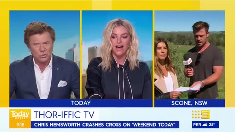 Chris Hemsworth crashing Cross on weekend