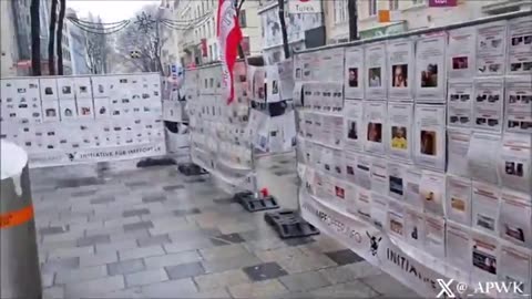 A gallery dedicated to jabbed victims in Vienna