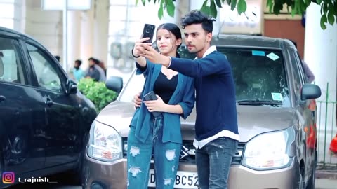 Romantic Selfie Prank On Cute Girl's 😍_ T Rajnish Prank