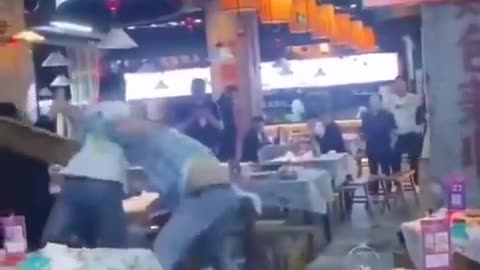 Wild asian fight👀