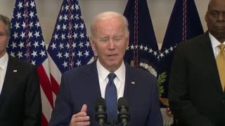 Confused Biden to "...Counter Ukraine's Brutal Aggression That's Happening Because of Russia"