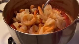 ADDING SHRIMP TO MARINARA