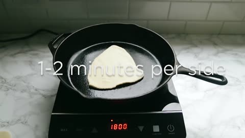 Insanely Easy Skillet Garlic Butter Naan Bread (no bake)