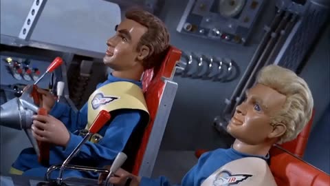 Thunderbirds in action. Leaving for a new mission from the secret island. #shorts