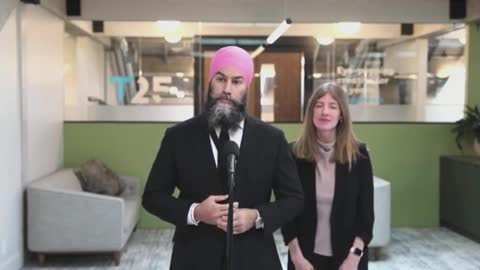 Canada: NDP Leader Jagmeet Singh speaks with reporters in Victoria – January 27, 2023