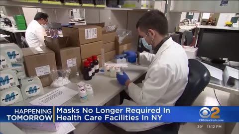 Masks no longer required in health care facilities in New York