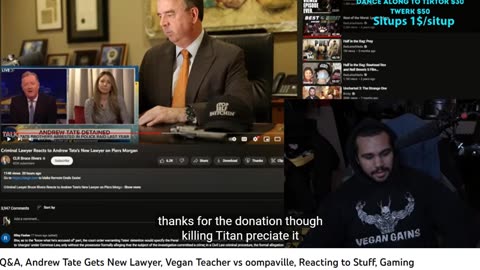 VG Q&A, Andrew Tate gets New Lawyer, Vegan Teacher vs oompaville, reacting2donos