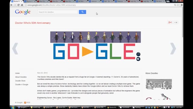 Dr Who Google Doodle The Little Horn NWO Mark Of The Beast