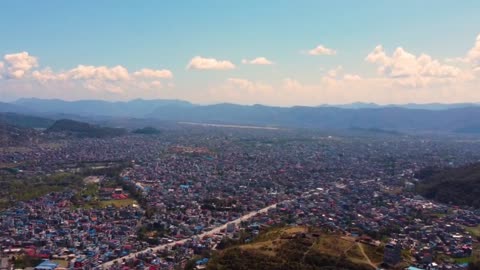 Pokhara Nepal Drone view 4k