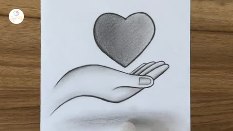 How to draw heart 💓 image with hand by Drawingzon!