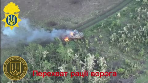 Ukrainians Lighting Up a Russian APC