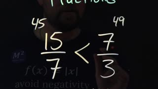 Compare Fractions the Easy Way! 15/7 or 7/3 | Minute Math Tricks Part 153 #shorts